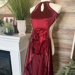Burgundy Ballroom Dancing Dress